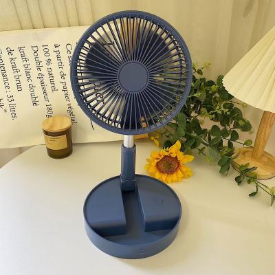 China New Car Telescopic Fan Dormitory Desk Floor Folding Desk Fan for sale