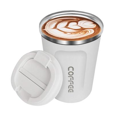 China Stainless Steel Heat Preservation Vacuum Coffee Cup Milk Cup Viable Home Office Car Vacuum Flasks Thermal Thermoses With Lid for sale