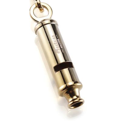 China Brass Two Tone Outdoor Survival Factory Start Brass Siren Whistle for sale