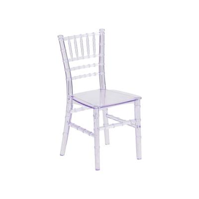 China Modern Child Small Chiavari Dining Chairs Acrylic Resin Transparent Stackable Kids Wedding Chair For Children for sale