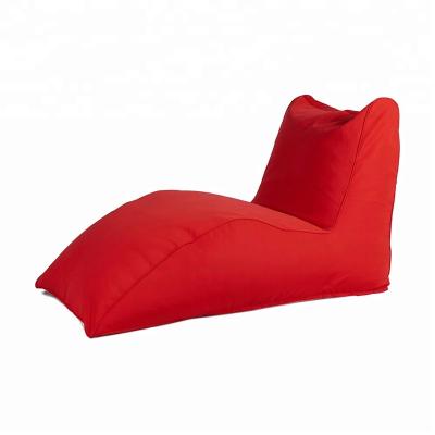 China Reclining Modern Stylish Red Sofa Bean Bag Chair With Double Stitch And Safety Locking Zipper for sale