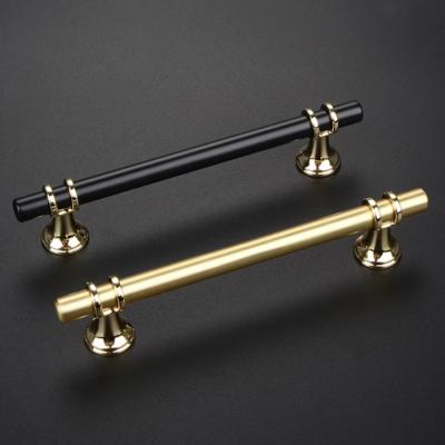 China Amazon Hotsale Eclectic Modern Simple Styles Custom Cabinet Pull Handle Black Wardrobe Sideboard Handles for sale