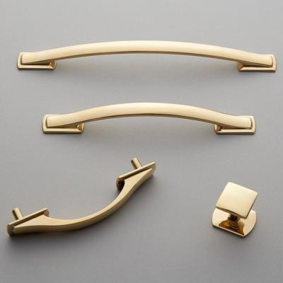 China Eclectic European Style Hardware Furniture Drawer Cupboard Pull Knobs Luxury Gold Brass Classic Buffet Handle for sale