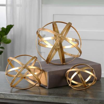 China Minimalist Modern Luxury Contemporary Home Furniture Accessories Decoration Brass Craft Home Decoration for sale