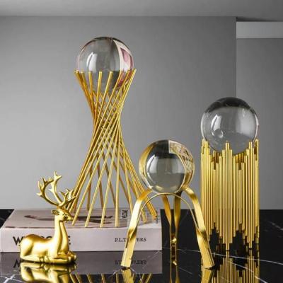 China Interior Decoration Minimalist Contemporary Home Accessories Decoration For Office Living Room Decor Brass Home Accessories for sale