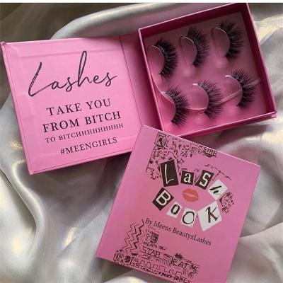 China Durable up to 25-30 times fluffy whips custom empty lash book 3 pairs whips wholesale seller dramatic 3d mink 25mm real eyelash seller customized boxes for sale