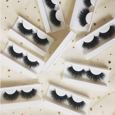 China Natural Soft Wholesale Premium Silk Lashes Fake 3D Mink Lashes Custom Packing Box for sale