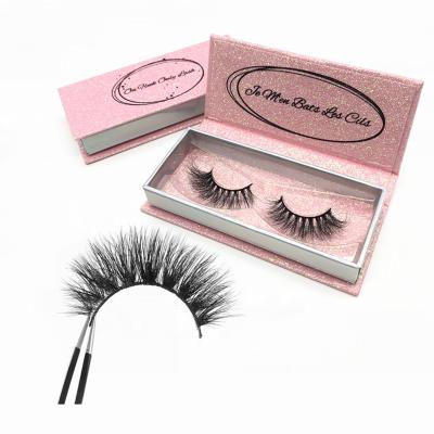 China Durable Up To 25-30 Times Private Label 25mm Lashes 5D False Mink Eyelashes With Custom Eyelash Packaging Box for sale