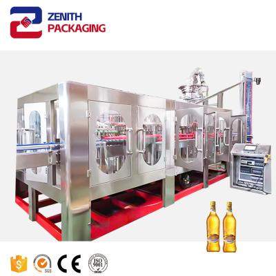 China Food Series glass bottle beverage beer filling machinery beer three-in-one filling machine production line for sale