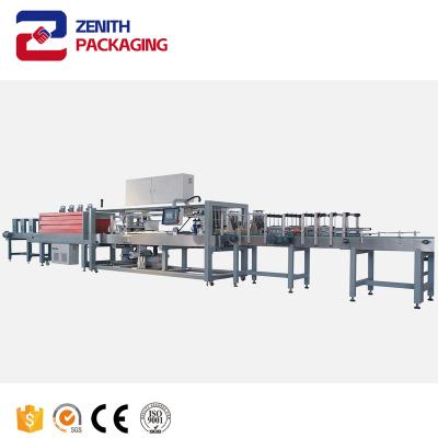 China Food Linear PE film packaging machine Automatic shrinkage machine Glass bottle L-type heat shrink packaging machine for sale