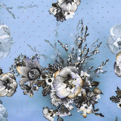 China Fusible Chinese Product Custom Color Flowers Print Sustainable Natural Woven Fabric for sale