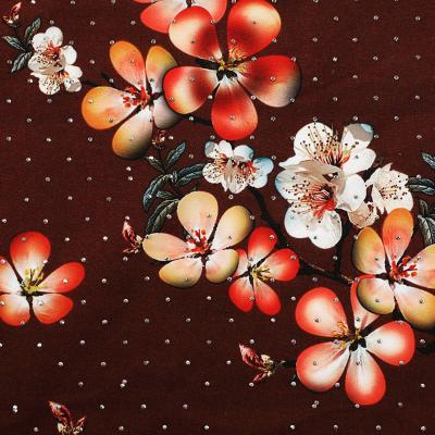 China Tear-resistant professional custom flowers printing fabric woven nylon polyester elastan fabric for sale