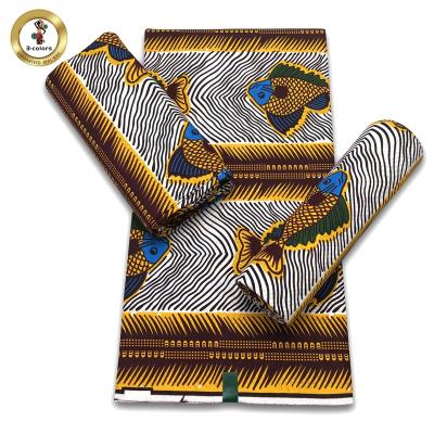 Chine 2022 Real Wax Hot Sale 100% African Ankara Fabric Cotton Real Wax Hot Anti-static African Print Fabric 6 Yards From Ghana à vendre