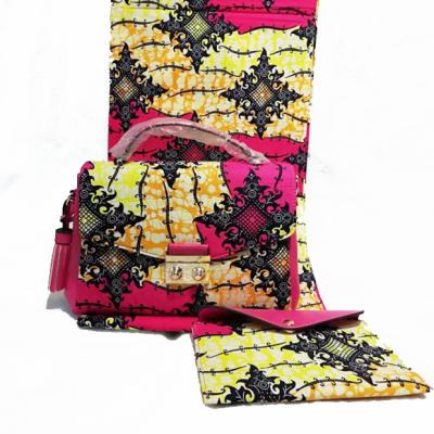 China New Genuine Customized Women Fashion Print African Wax Fabric Tote Bag for sale