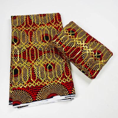 China New Fashion Wax Sequin African Fabric Anti-Static Genuine 100%% Cotton For Women Dress for sale