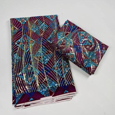 中国 2021 Popular Designs Wax Sequin Fabrics Ankara Sequins 100 African Cotton Anti-Static For Cloth 販売のため