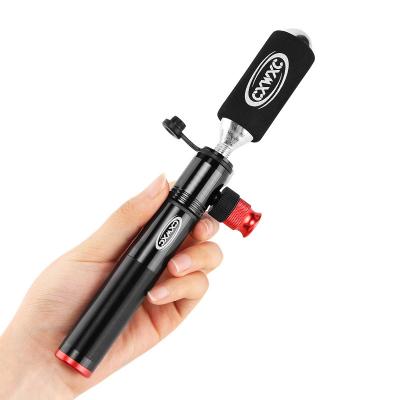 China Aluminum/Alloy Mini Portable Bike Pump Adapter Air Inflator Bicycle Pump Valve Nitrogen CO2 Nitrogen Inflator Hand Pump for sale