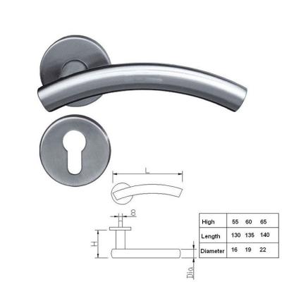 China Modern High Quality Stainless Steel Piping Lever Door Handle for sale