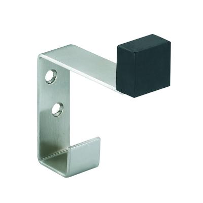 China Modern Stainless Steel Silicon Door Stops Wall Protectors With Hook for sale