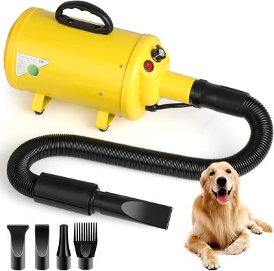 China Wholesale Viable Manufacturer 110v-240v Heating Adjustable Speed ​​Dog Hair Dryer 4 Nozzles Grooming Cat Pet Dryer for sale