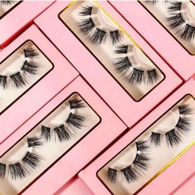 China Long Natural Faux Mink 3d Lashes Synthetic Silk Wispies Lashes Private Label Pre Cut Cruelty Free Lashes & Custom Lashes Packaging for sale