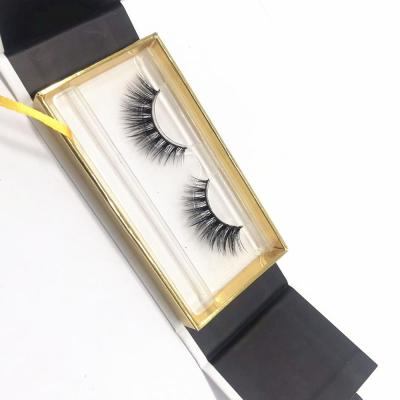 China Factory price natural/dramatic false eyelashes 3d silk lash silk streaks with paper streak box for sale