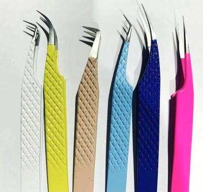 China For Extension Lashes Cheap Eyelash Extension Tweezers 3d Wick Accessories Wholesale Supplies Custom Top Quality Eyelash Extensions Tweezers For Make Fan for sale