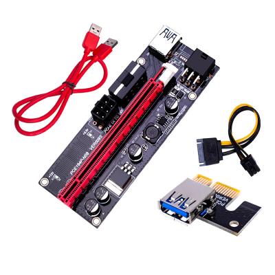 China dual riser 009 1x 4x 8x 16x pcie pcie pci-e adapter 6pin dual card 12.9*4.4*1.2 riser 009s usb gpu express pcie pcie supplement for sale