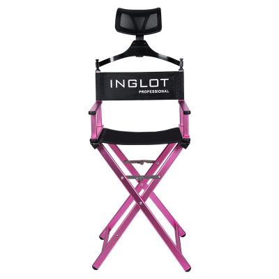 China New Design Fashion Aluminum Professional Makeup Chair Foldable Cosmetic Chair With Headrest for sale