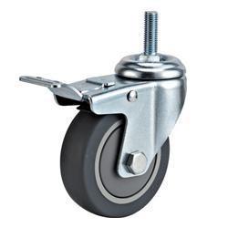 China 04-Medium duty caster Screw swivel locking TPR caster for sale