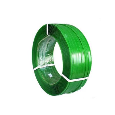 China Manual Packing Accept Customized 16mm Black/Green/Red Embossed High Quality Polyester Strapping for sale