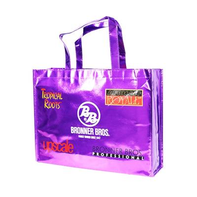 China Rose Gold Pink Color Customize Eco Friendly Non Woven Laser Shopping Bag Full Color Printing for sale