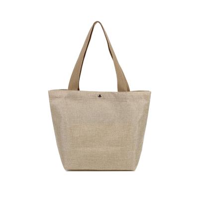 China Eco Friendly Custom Printed Burlap Reusable Canvas Tote Bag for sale