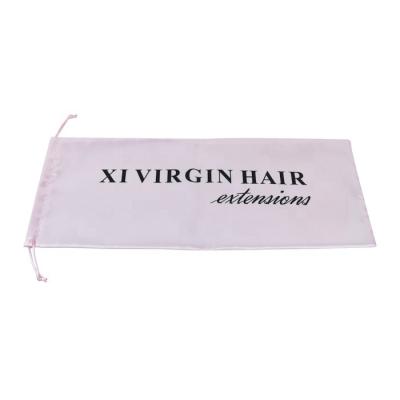 China Gift Wrapping Pouch Colored Hair Extension Silk Satin Bag With Drawstring for sale