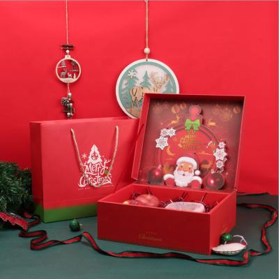 China Disposable Custom Christmas Kraft Paper Gift Candy Box for sale