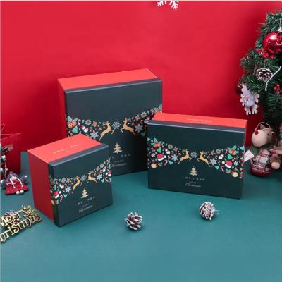 China Disposable Custom Christmas Cardboard Paper Gift Box Packaging for sale