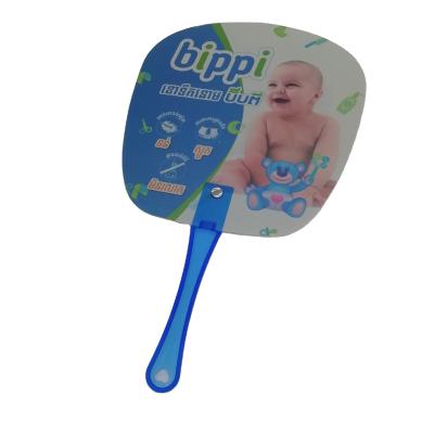 China Europe Promotional Small Plastic PP Advertising Hand Fan for sale