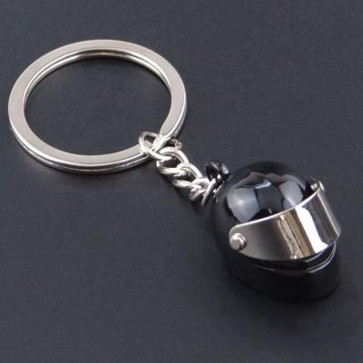 China Festival Black Color Metal Safety Helmet Key Chain for sale