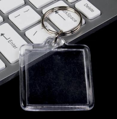 China Clear Acrylic Photo Frame Festival Insert Key Chain for sale