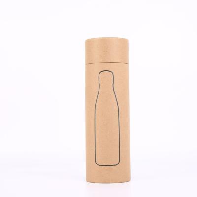 China Packaging Eco Friendly Paper Tube Recyclable Round Water Bottle Empty Container With Custom Printing for sale