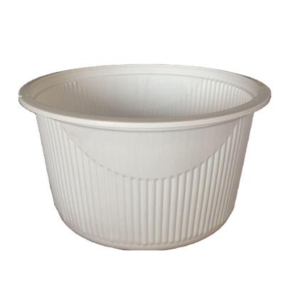 China Sustainable Biodegradable Disposable Packaging Cornstarch Barrels Food Bowls Waterproof Sturdy for sale