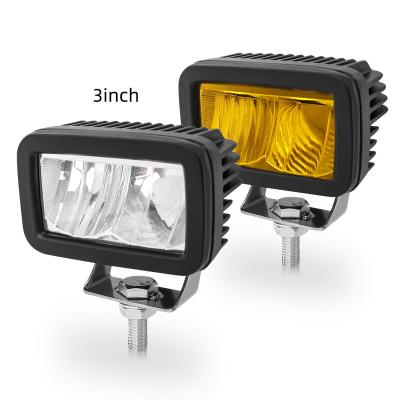 China Auto Accessories High Power Square Led Surround Light White Yellow Ditch Lens Optional 12v 24v Mini 3