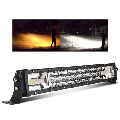 China Hot Sale Jiuguang Double Car 22inch 32inch 42inch and 52inch 3 Rows Curved Color Die-casting Aluminum Housing Car Led Light Bar for sale