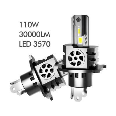 China Super Bright High Power 95% 30000Lm 3570 LED 12V 24V 110W Auto Car Led Bulb Integrated Led Radio Headlight ACE for sale