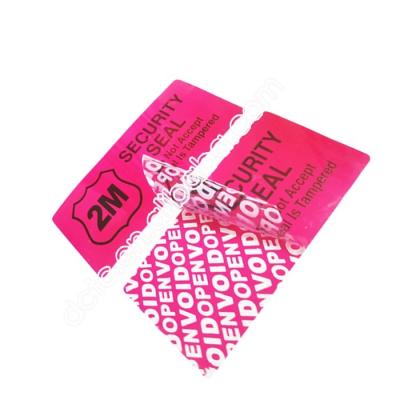 China Vacuum Anti-Counterfeit Tamper Proof Sticker Wholesale Security Label / PICK Custom Logo Warning Stickers With VACUUM for sale