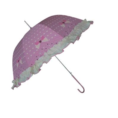 China Industrial factory direct straight umbrella with lace edge for sale