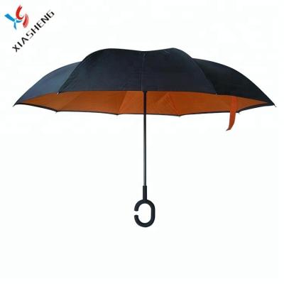 China All In 1 Reservation Upright Umbrella C Handle Inverted Car Umbrella With Custom Logo for sale