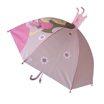 China Industrial 17 Inch Manual Open Cartoon Printed 8 Panel Custom Upright Umbrella For Kids for sale