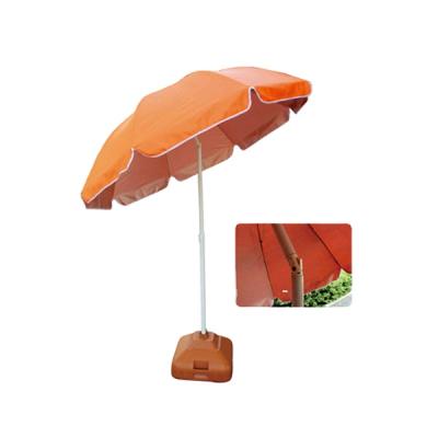 China Modern Sun Protection Double Layer Aluminum Tilted Beach Umbrella For Promotion for sale