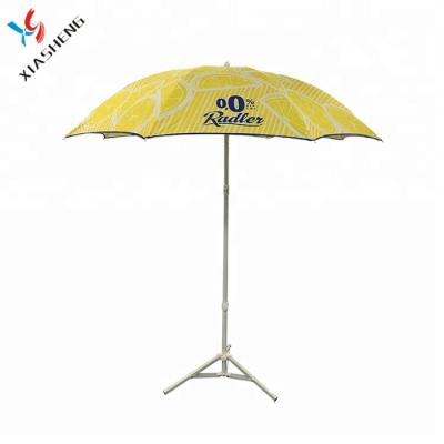 China Modern Parasol Beach Umbrella With Manual Open System Garden Umbrella With Custom Logo Printing for sale